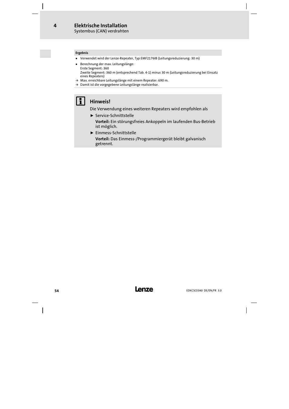 Lenze ECSCExxx User Manual | Page 54 / 164