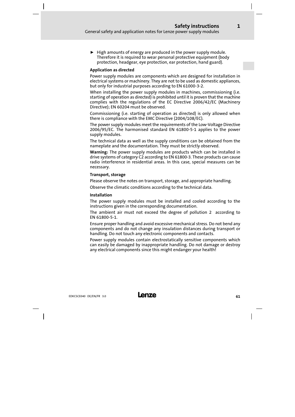 Lenze ECSCExxx User Manual | Page 61 / 164