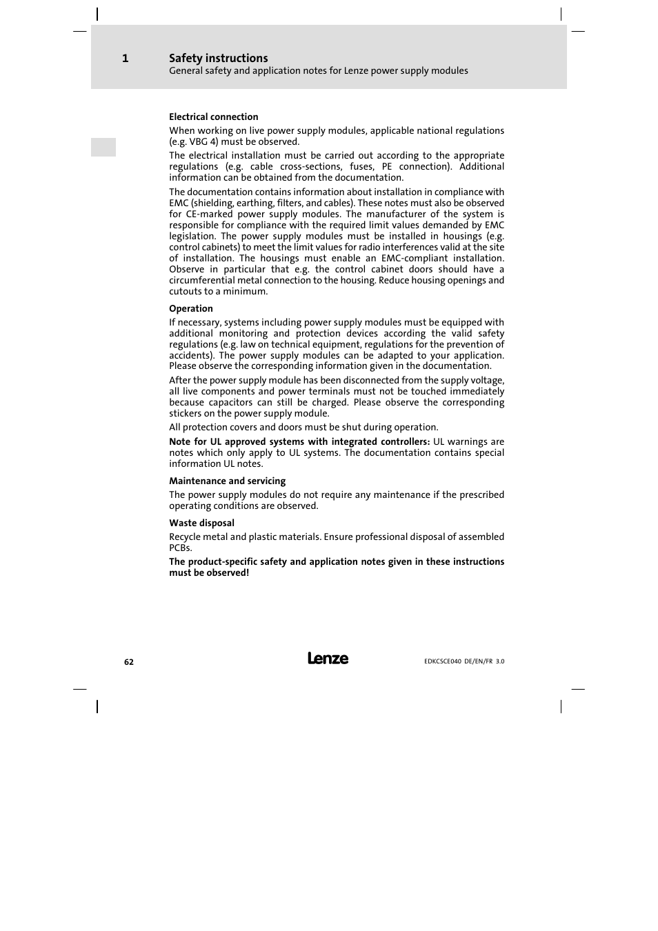 Lenze ECSCExxx User Manual | Page 62 / 164