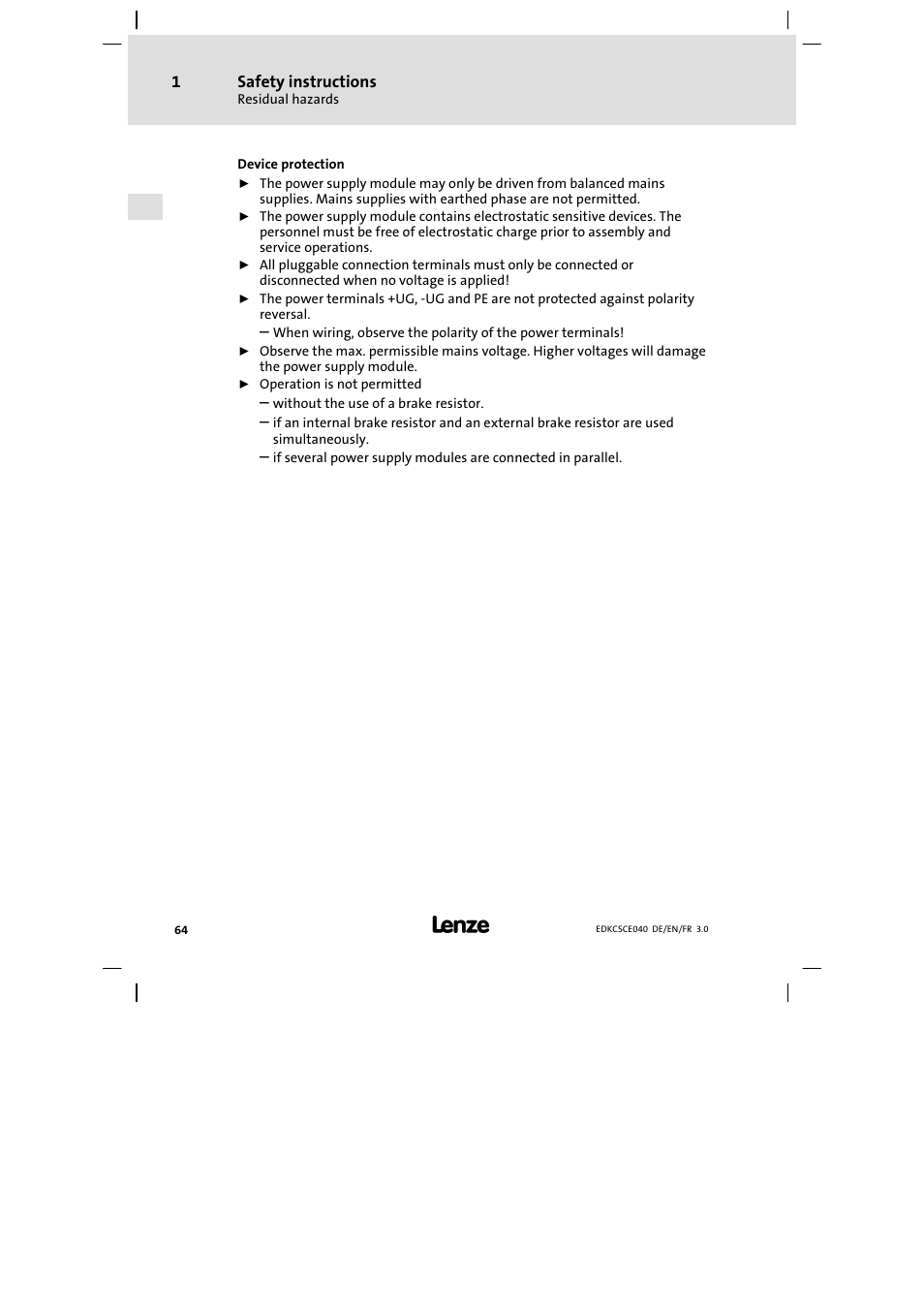 Lenze ECSCExxx User Manual | Page 64 / 164