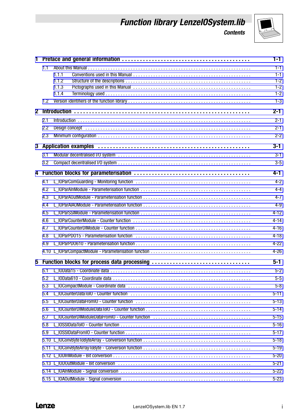 Lenze DDS Function library IOSystem User Manual | Page 3 / 83