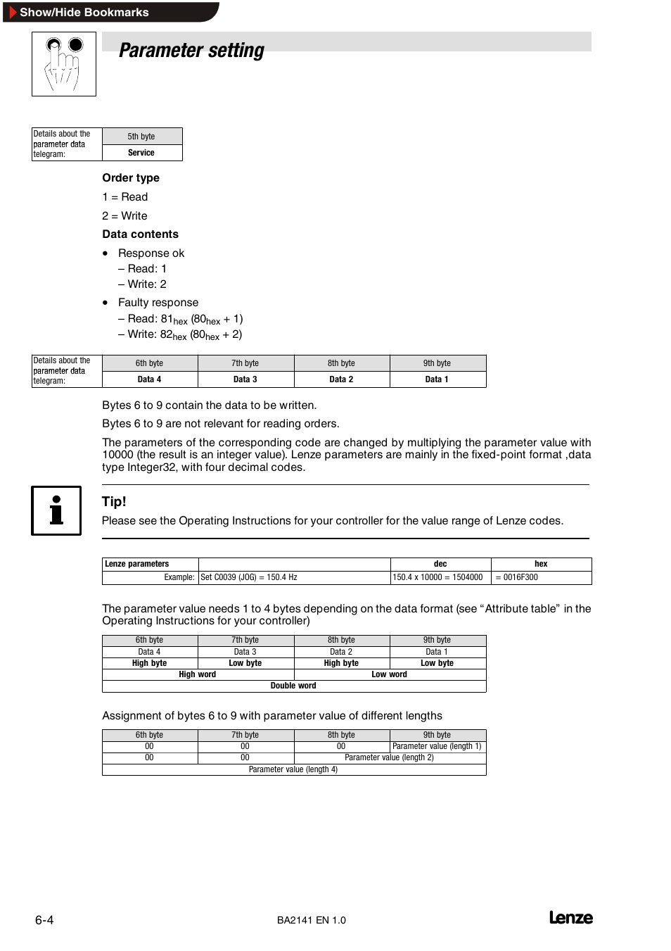 3 node object, 1 inhibit / enable all objects, 2 status messages | Inhibit / enable all objects, Status messages, Parameter setting | Lenze EMF2141IB User Manual | Page 26 / 90