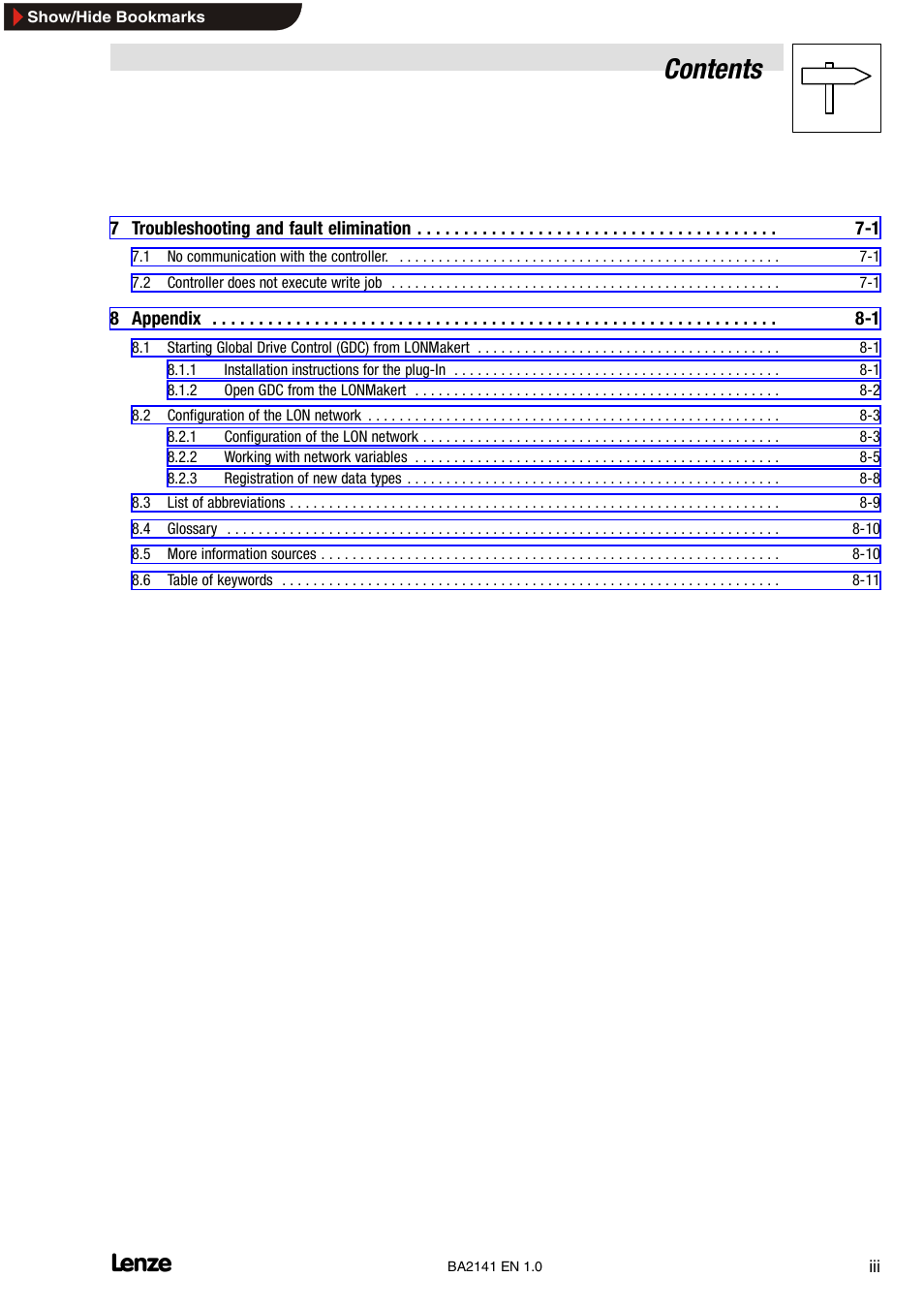 Lenze EMF2141IB User Manual | Page 5 / 90