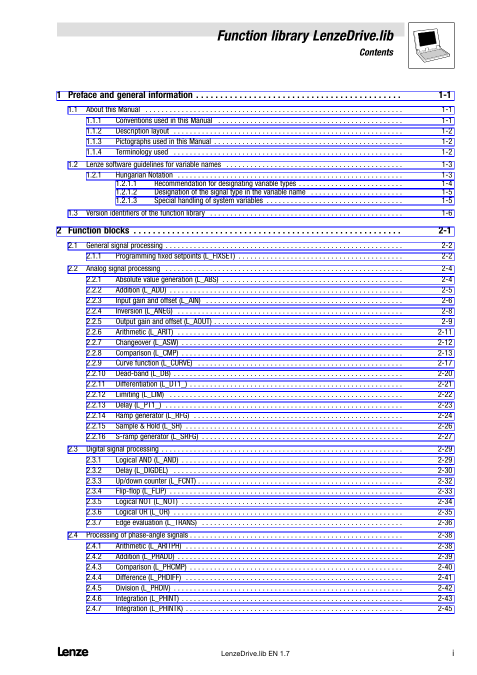 Lenze DDS Function library Drive User Manual | Page 3 / 103