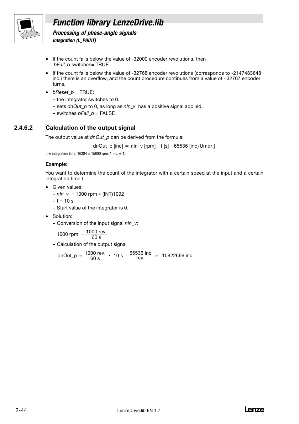 Function library lenzedrive.lib | Lenze DDS Function library Drive User Manual | Page 54 / 103