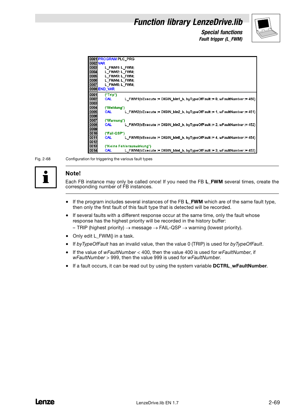 Function library lenzedrive.lib | Lenze DDS Function library Drive User Manual | Page 79 / 103