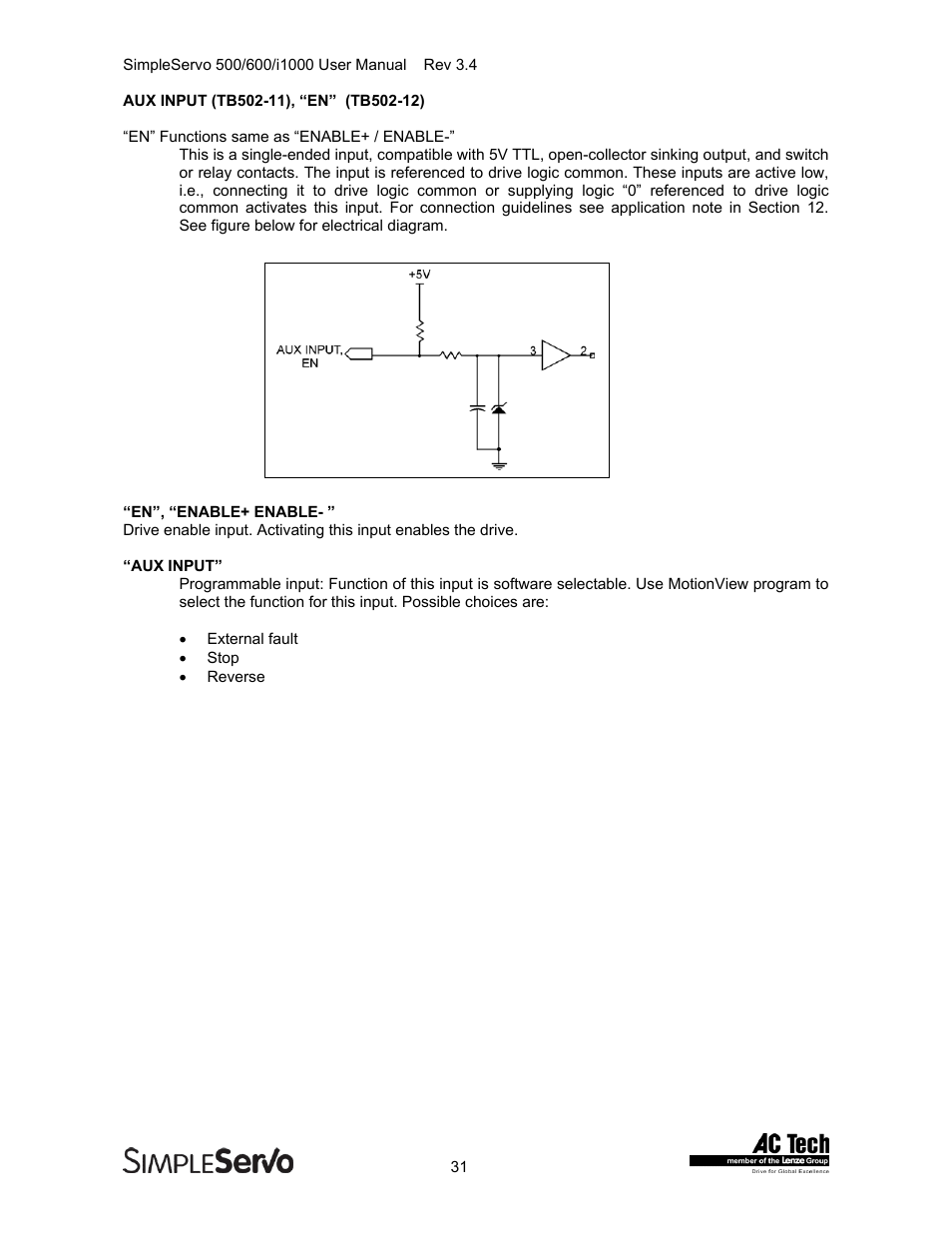 Lenze IMSS500+ Simple Servo 500 600 i1000 User Manual | Page 31 / 83