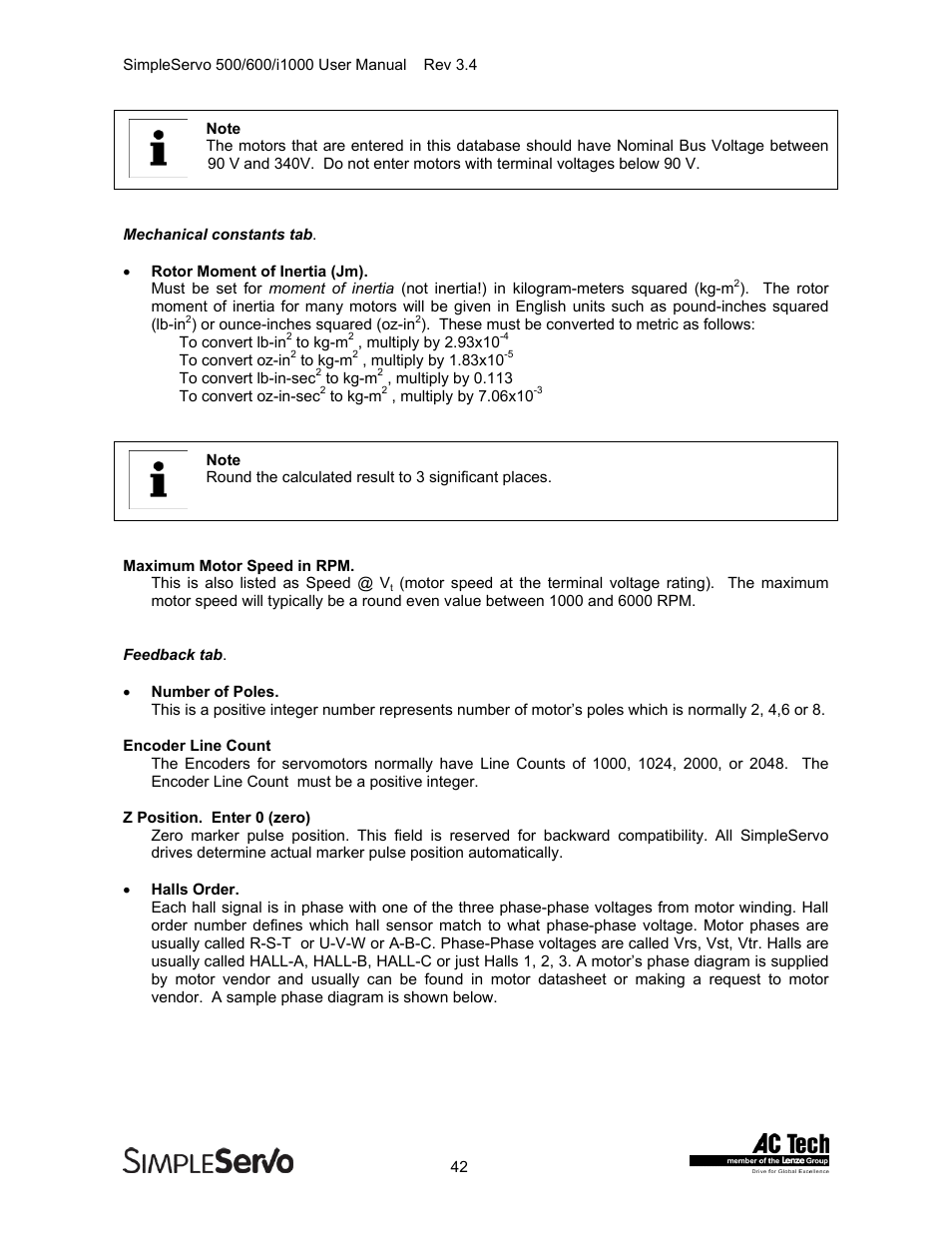 Lenze IMSS500+ Simple Servo 500 600 i1000 User Manual | Page 42 / 83