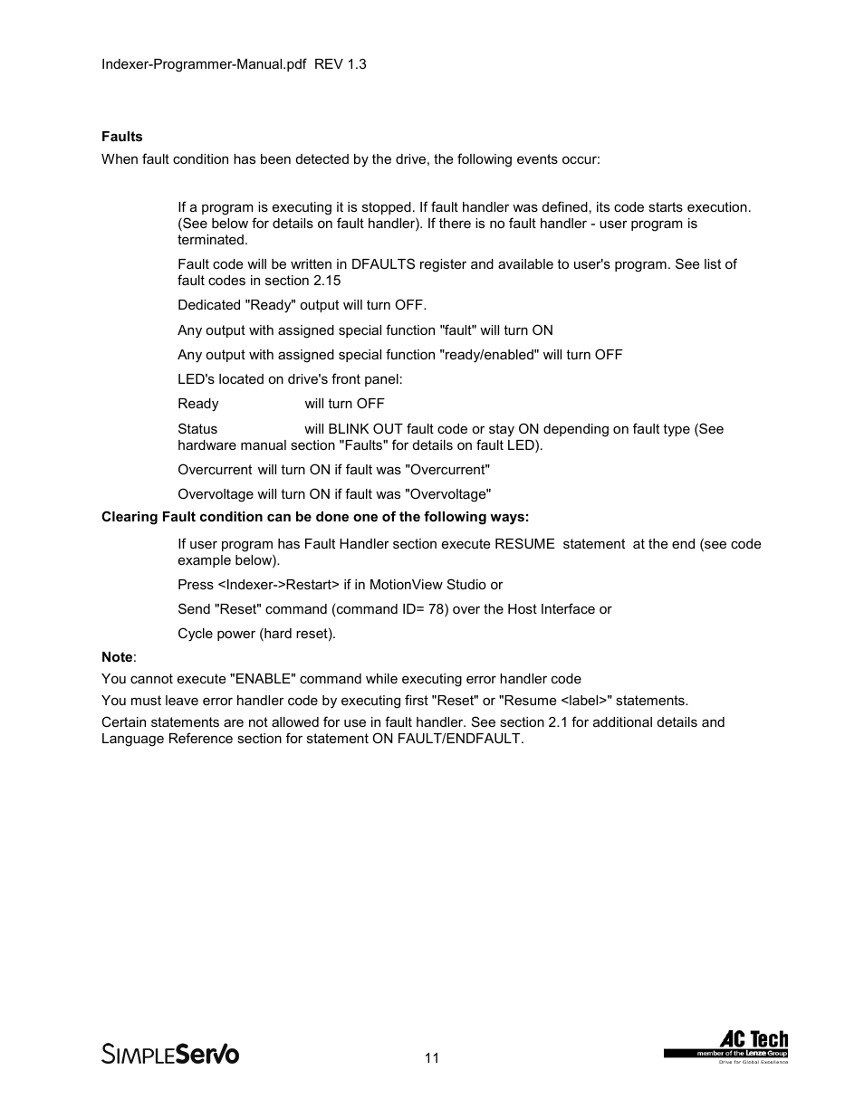 Lenze PMSS1000 Simple Servo User Manual | Page 11 / 72