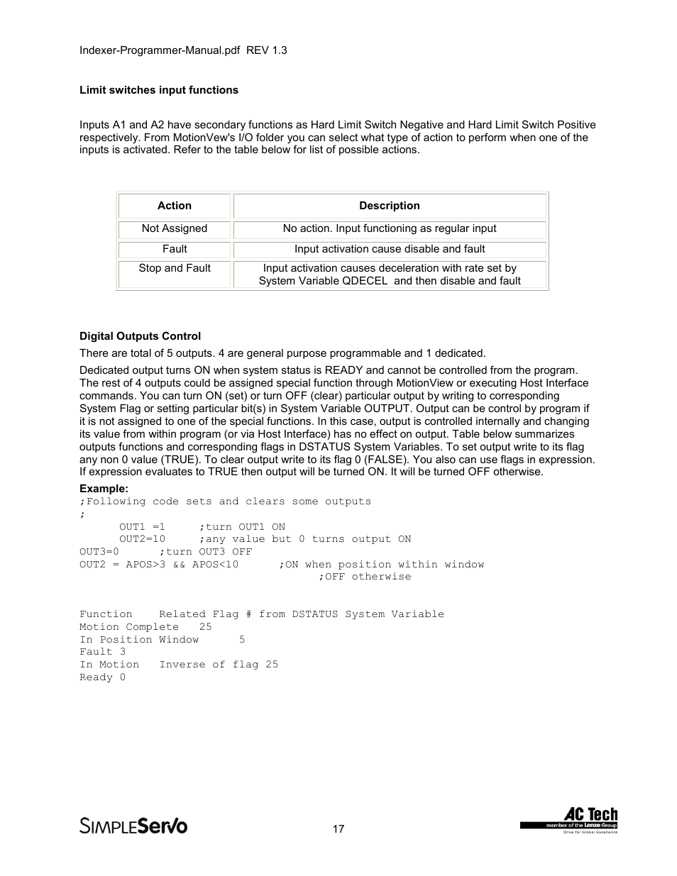 Lenze PMSS1000 Simple Servo User Manual | Page 17 / 72