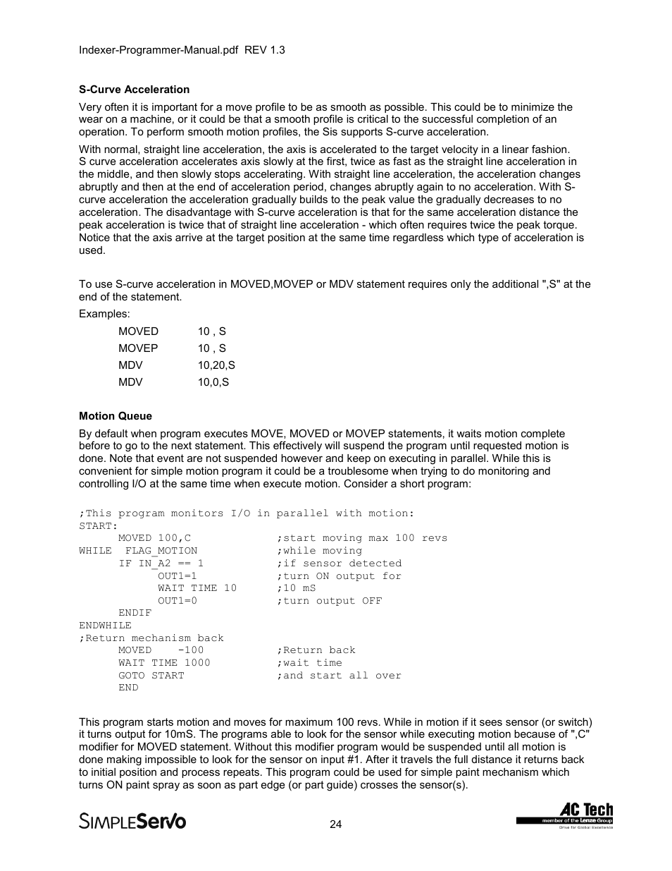 Lenze PMSS1000 Simple Servo User Manual | Page 24 / 72