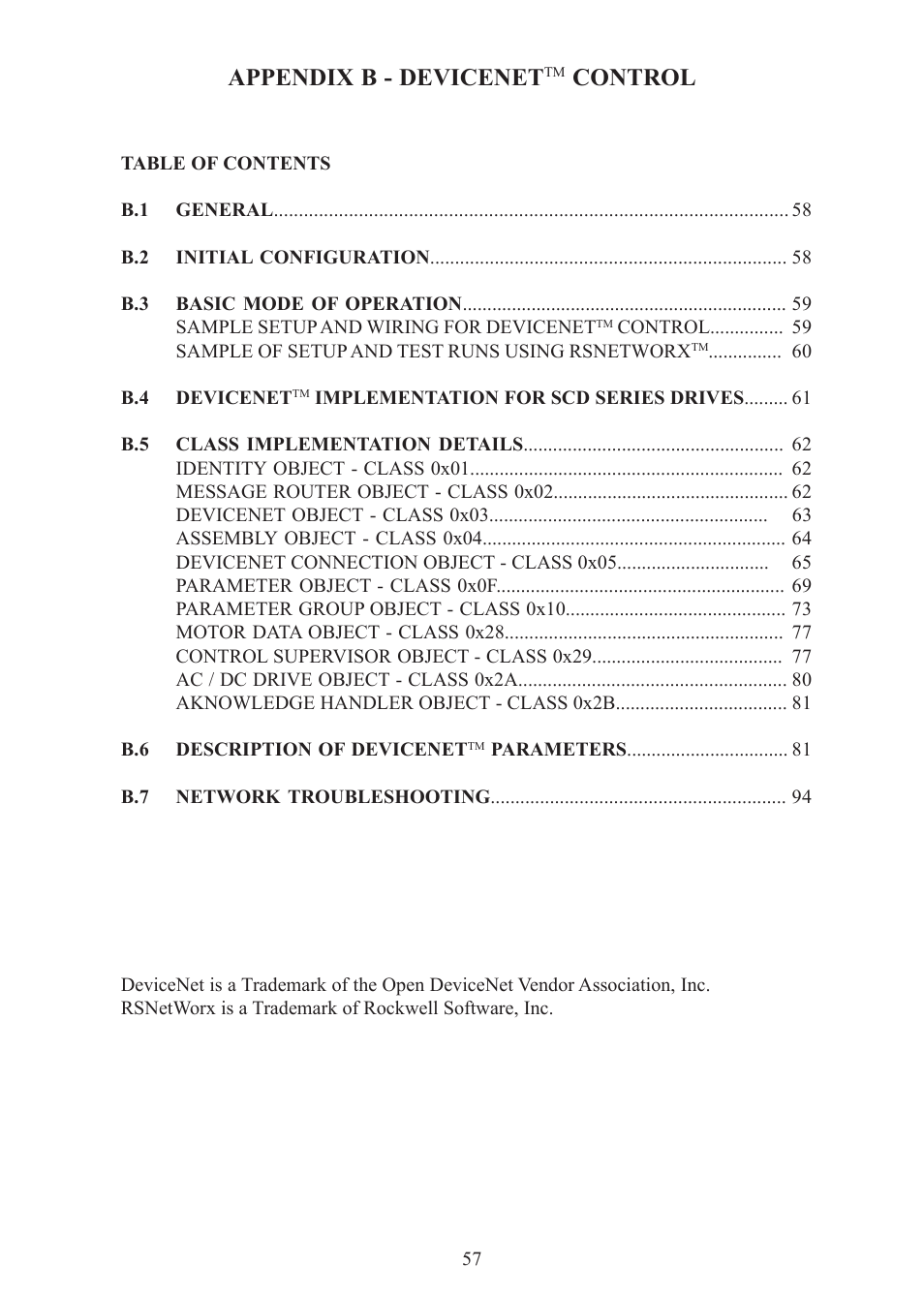 Appendix b - devicenet, Control | Lenze SCD Series User Manual | Page 60 / 99