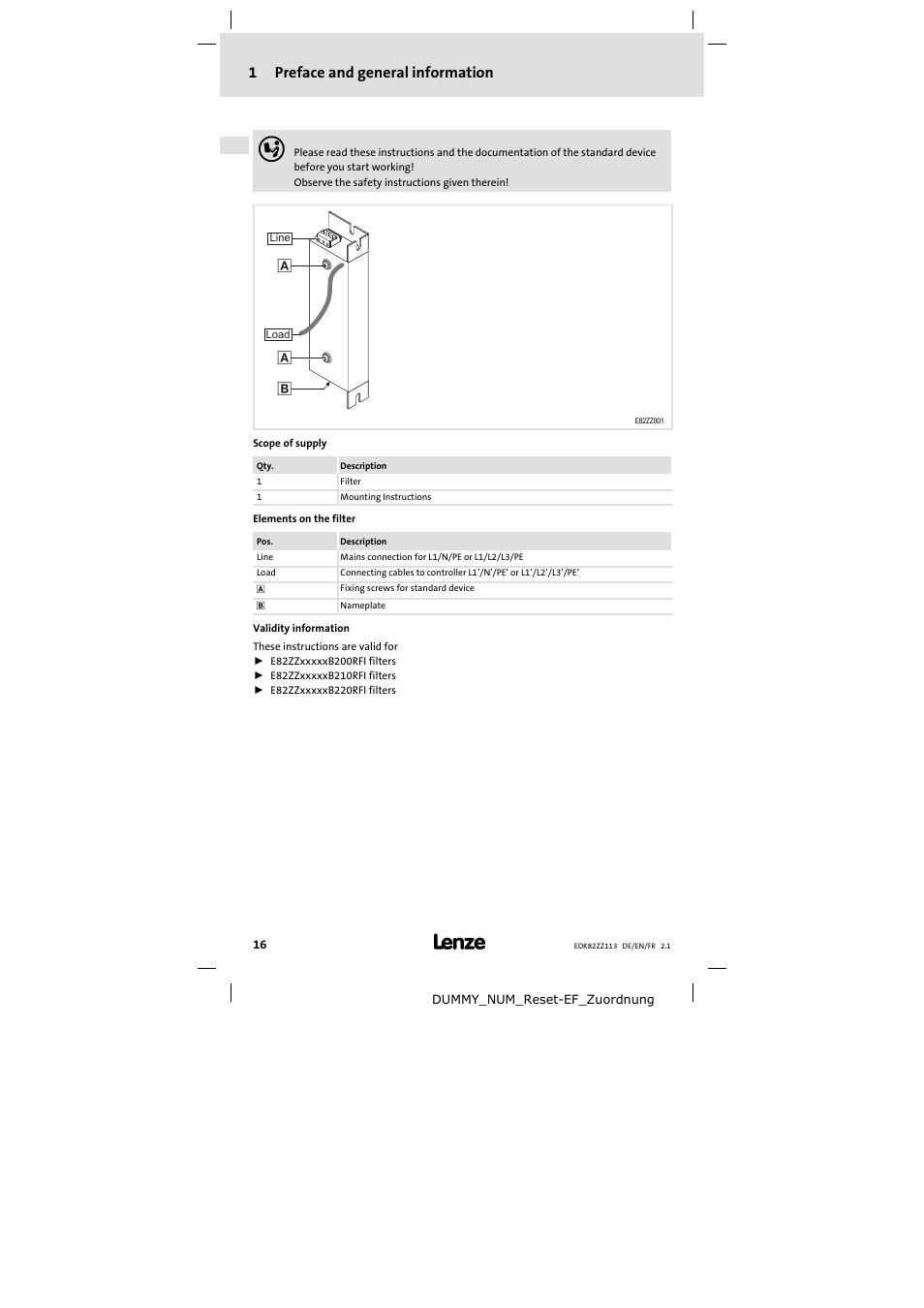 1 preface and general information | Lenze E82ZZ113 User Manual | Page 16 / 44