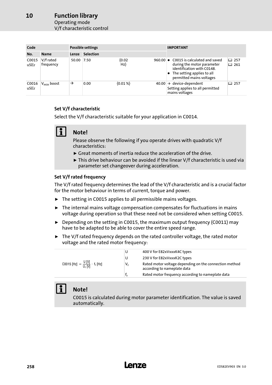 Function library | Lenze E82xVxxxKxxxxx User Manual | Page 258 / 548