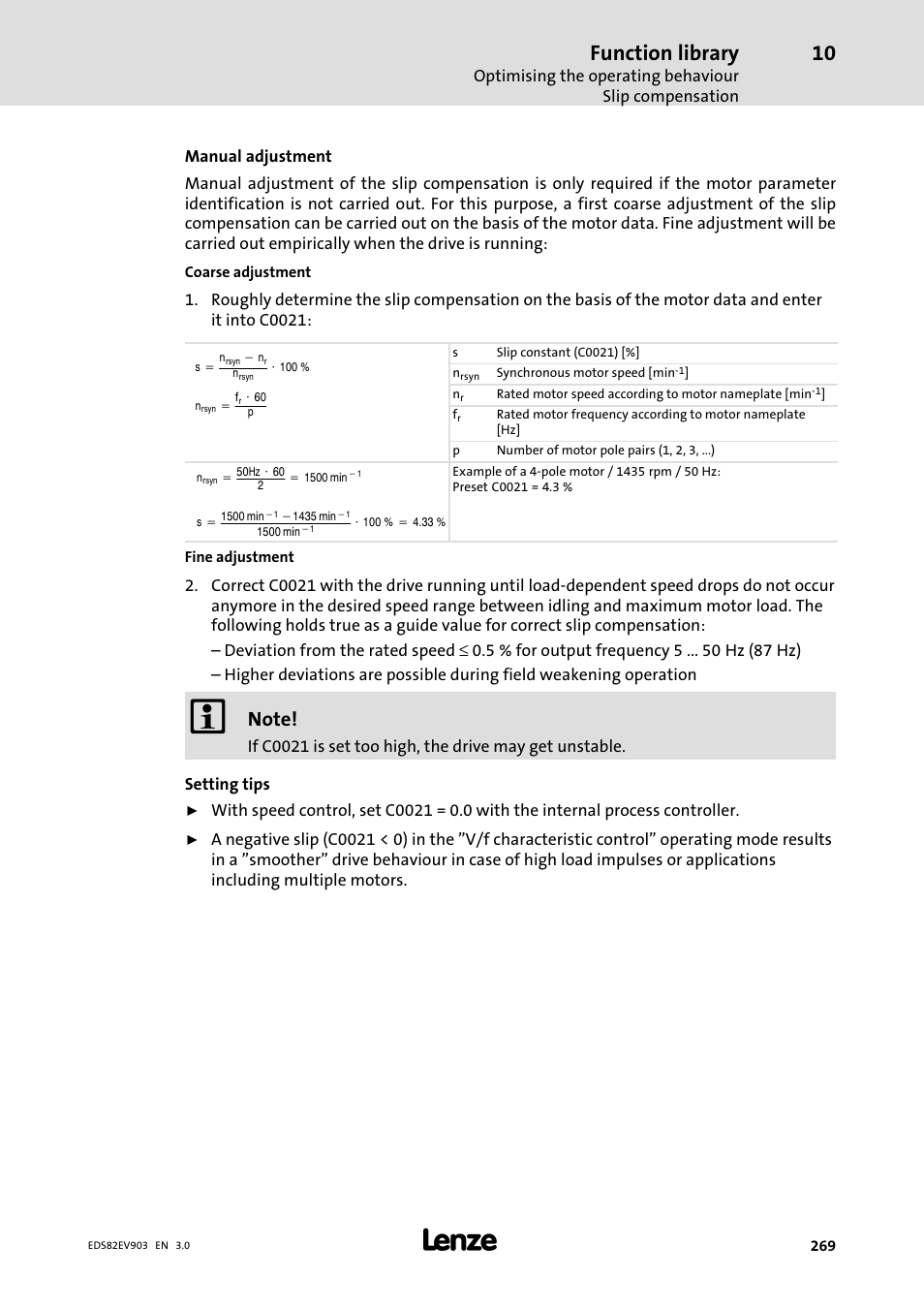 Function library | Lenze E82xVxxxKxxxxx User Manual | Page 269 / 548