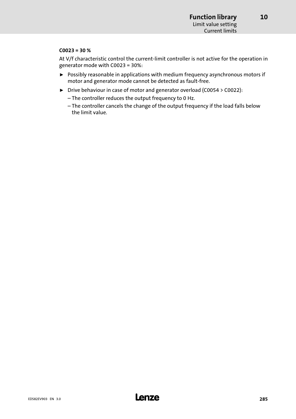 Lenze E82xVxxxKxxxxx User Manual | Page 285 / 548