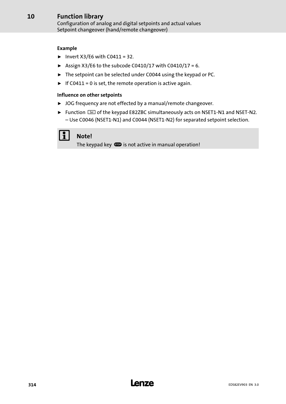 Lenze E82xVxxxKxxxxx User Manual | Page 314 / 548