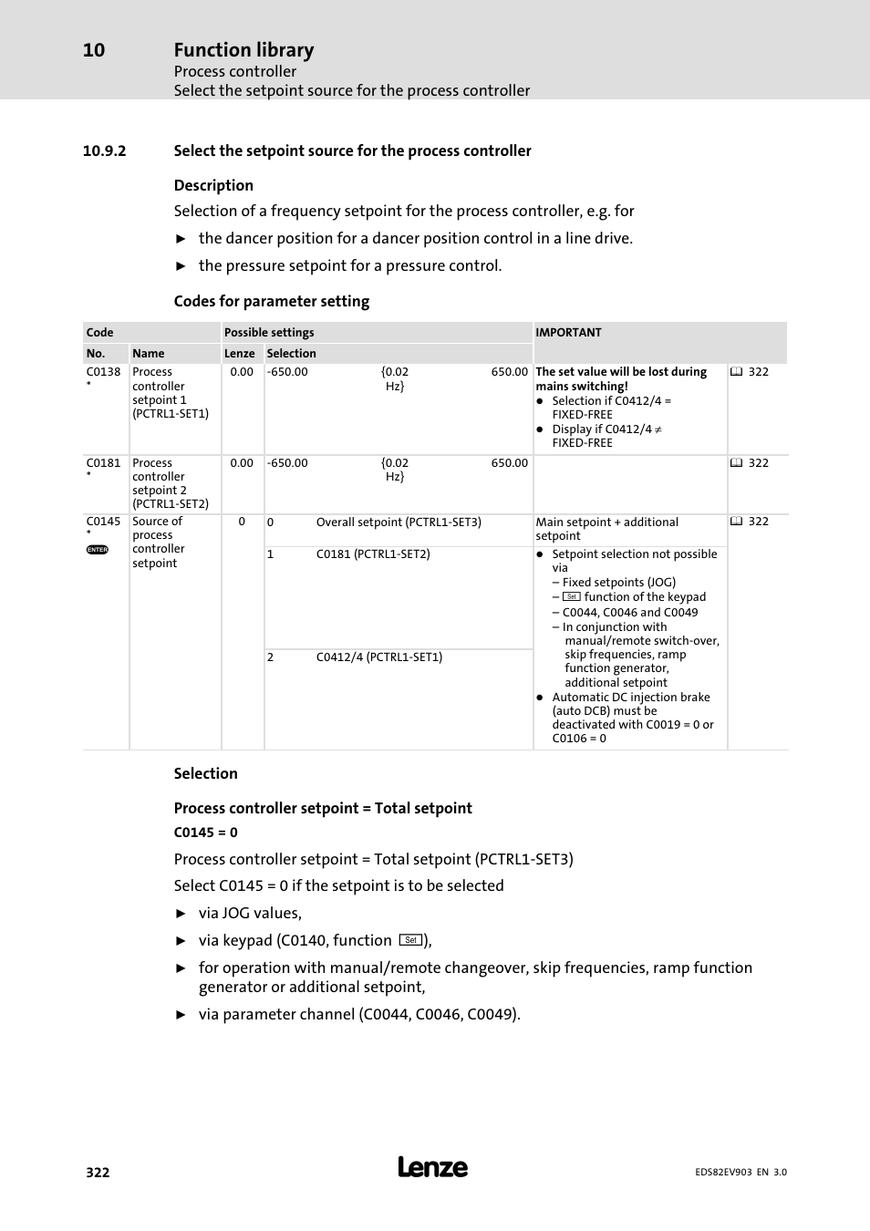 Function library | Lenze E82xVxxxKxxxxx User Manual | Page 322 / 548