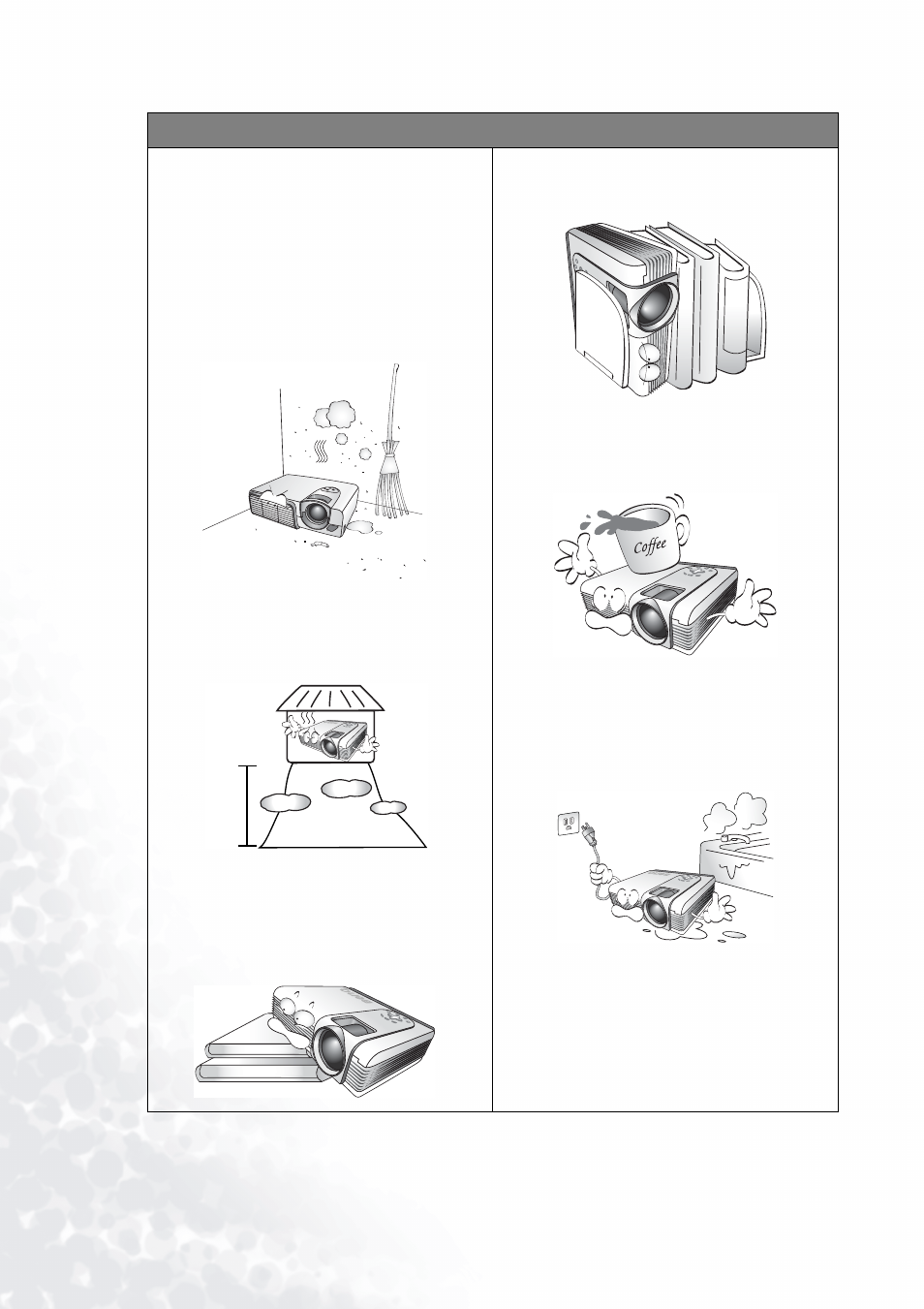 Safety instructions (continued) | BenQ PE5120 User Manual | Page 8 / 35