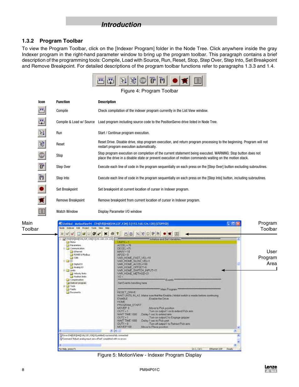 2 program toolbar, Introduction | Lenze PM94P01C User Manual | Page 10 / 134