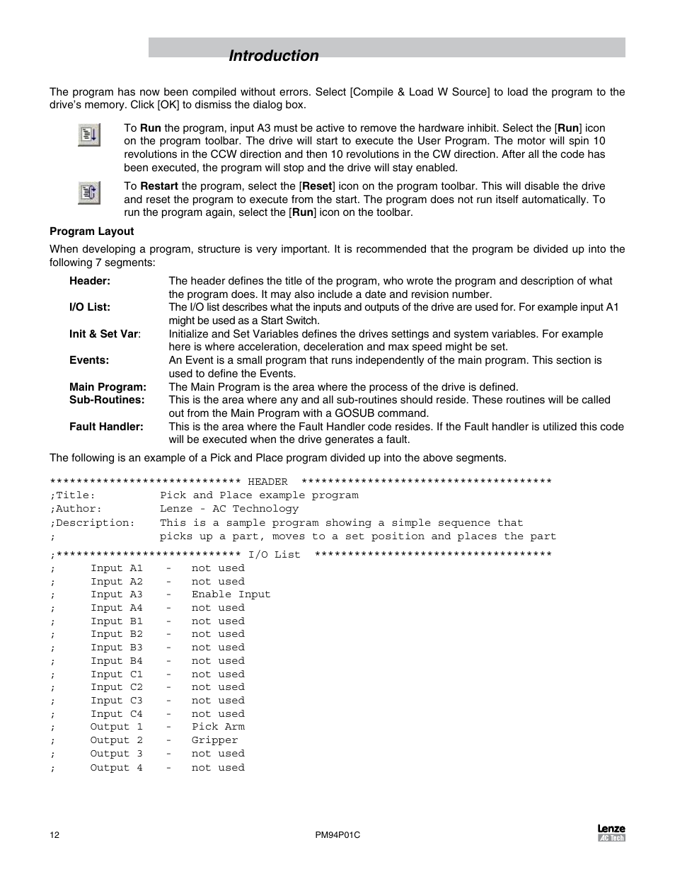 Introduction | Lenze PM94P01C User Manual | Page 14 / 134