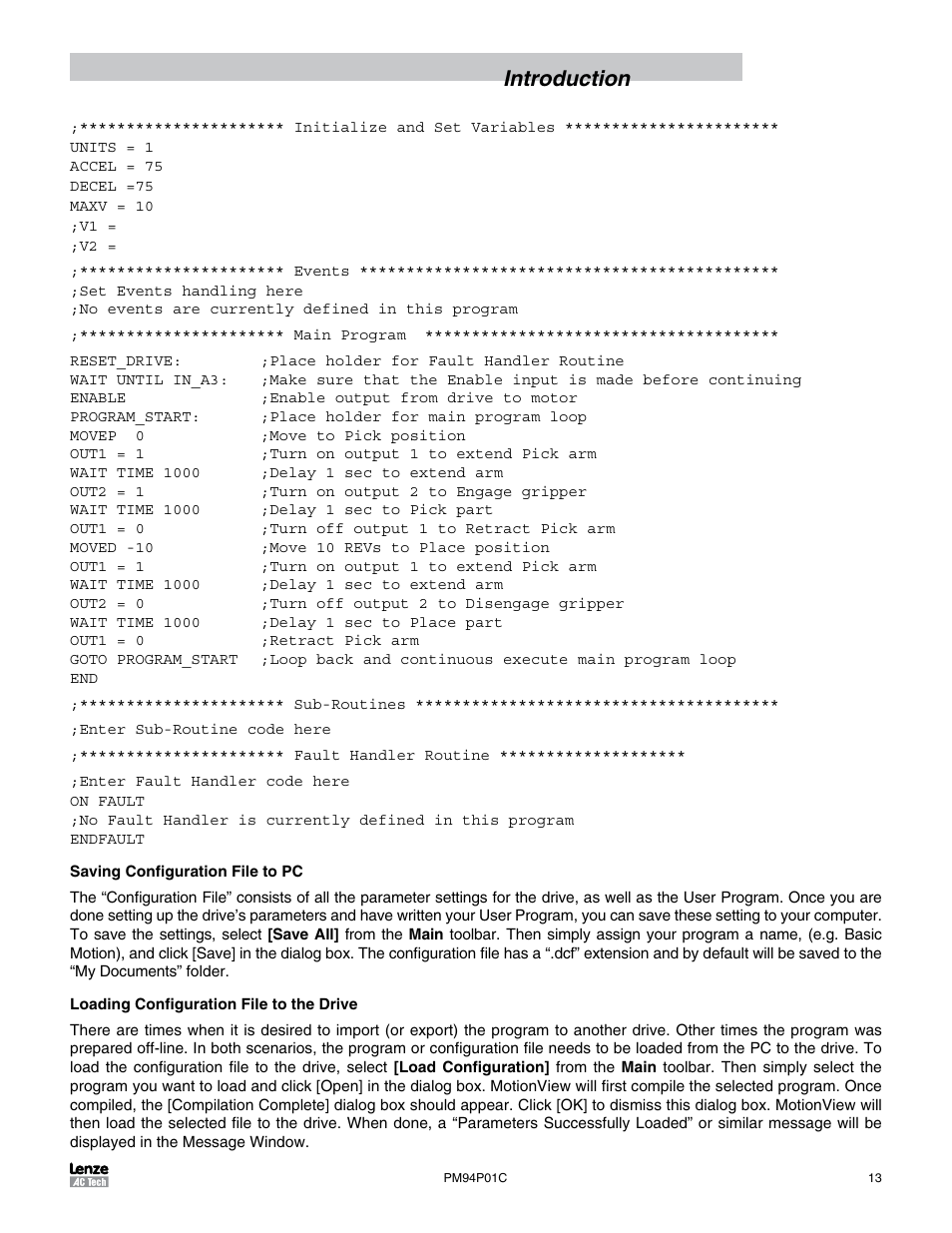 Introduction | Lenze PM94P01C User Manual | Page 15 / 134