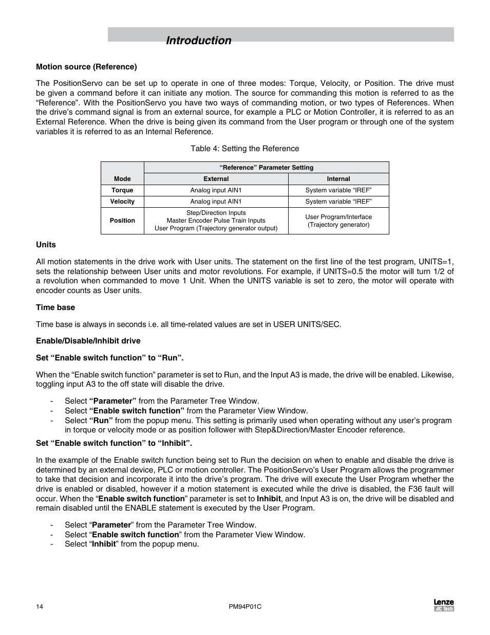 Introduction | Lenze PM94P01C User Manual | Page 16 / 134
