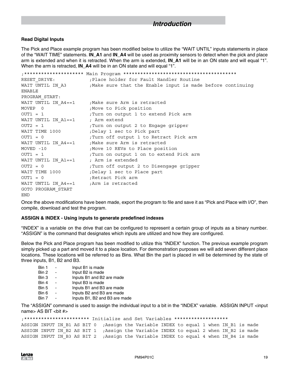 Introduction | Lenze PM94P01C User Manual | Page 21 / 134