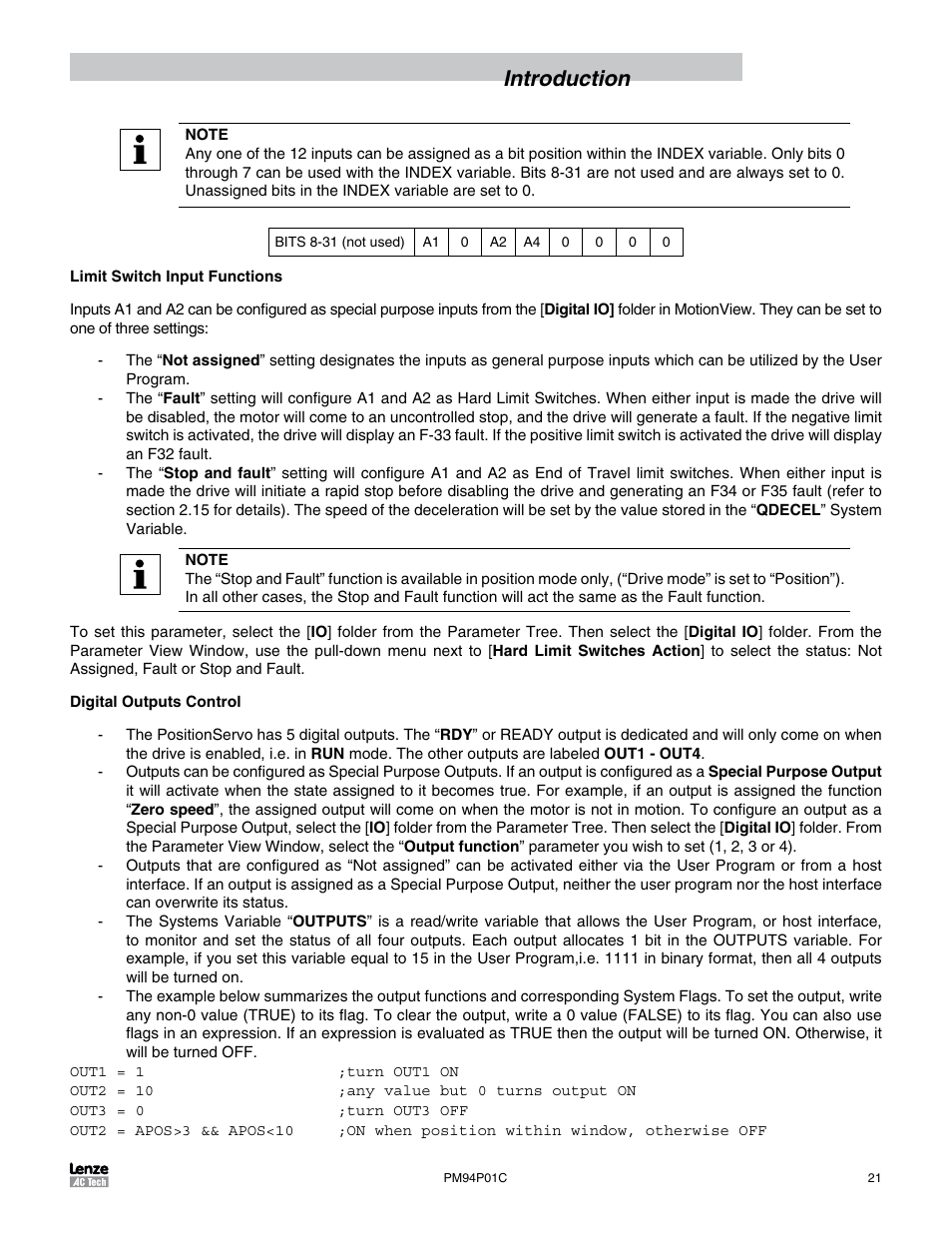 Introduction | Lenze PM94P01C User Manual | Page 23 / 134