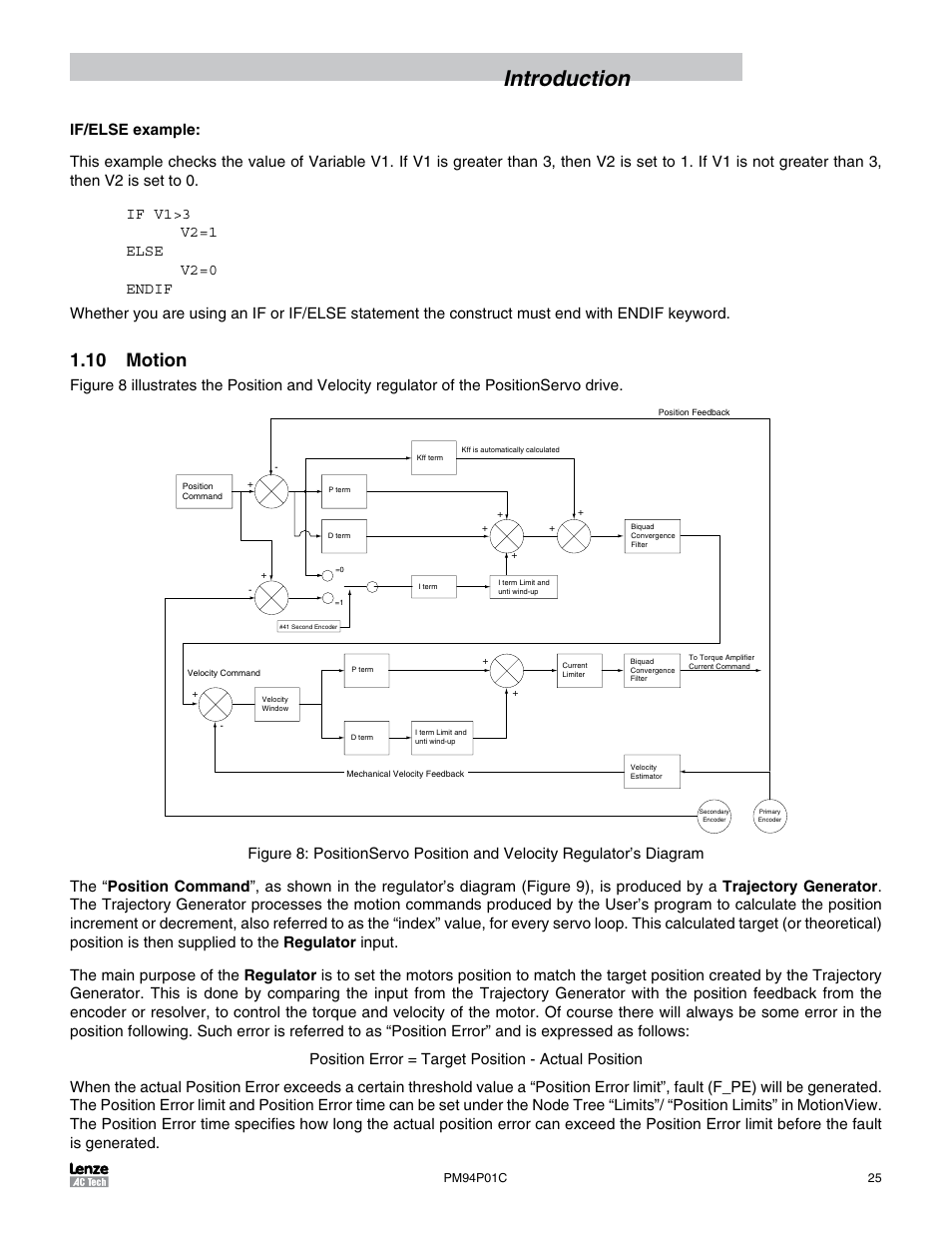10 motion, Introduction | Lenze PM94P01C User Manual | Page 27 / 134