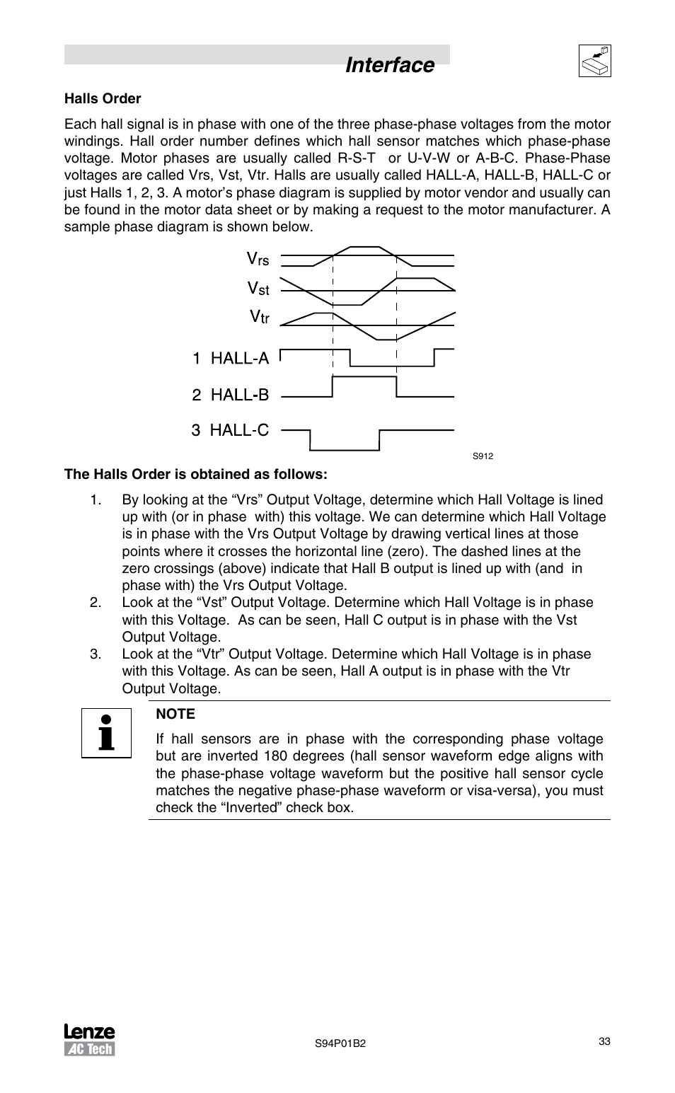 Interface | Lenze S94P01B2 User Manual | Page 35 / 76