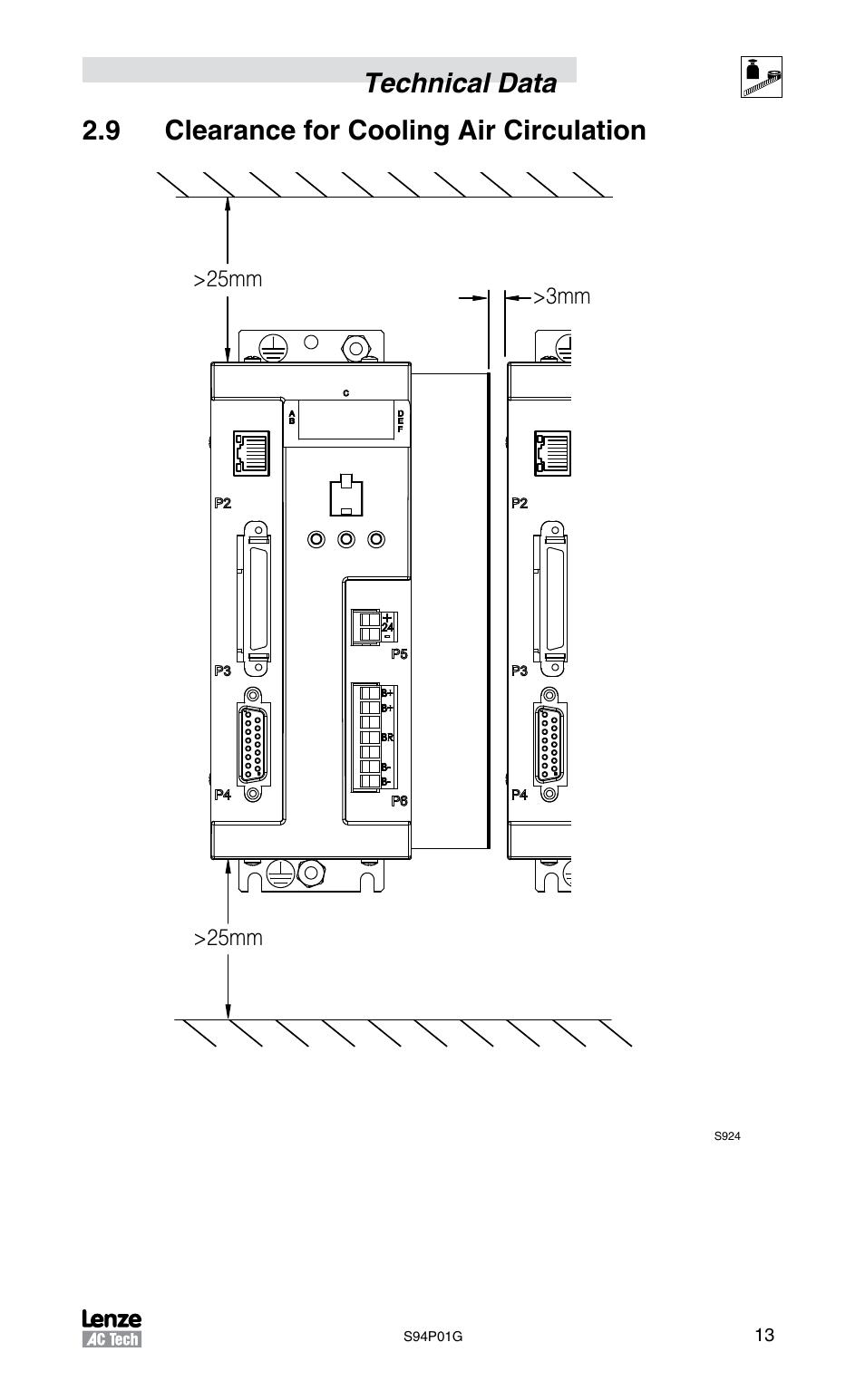 Lenze S94P01G Position Servo User Manual | Page 15 / 84