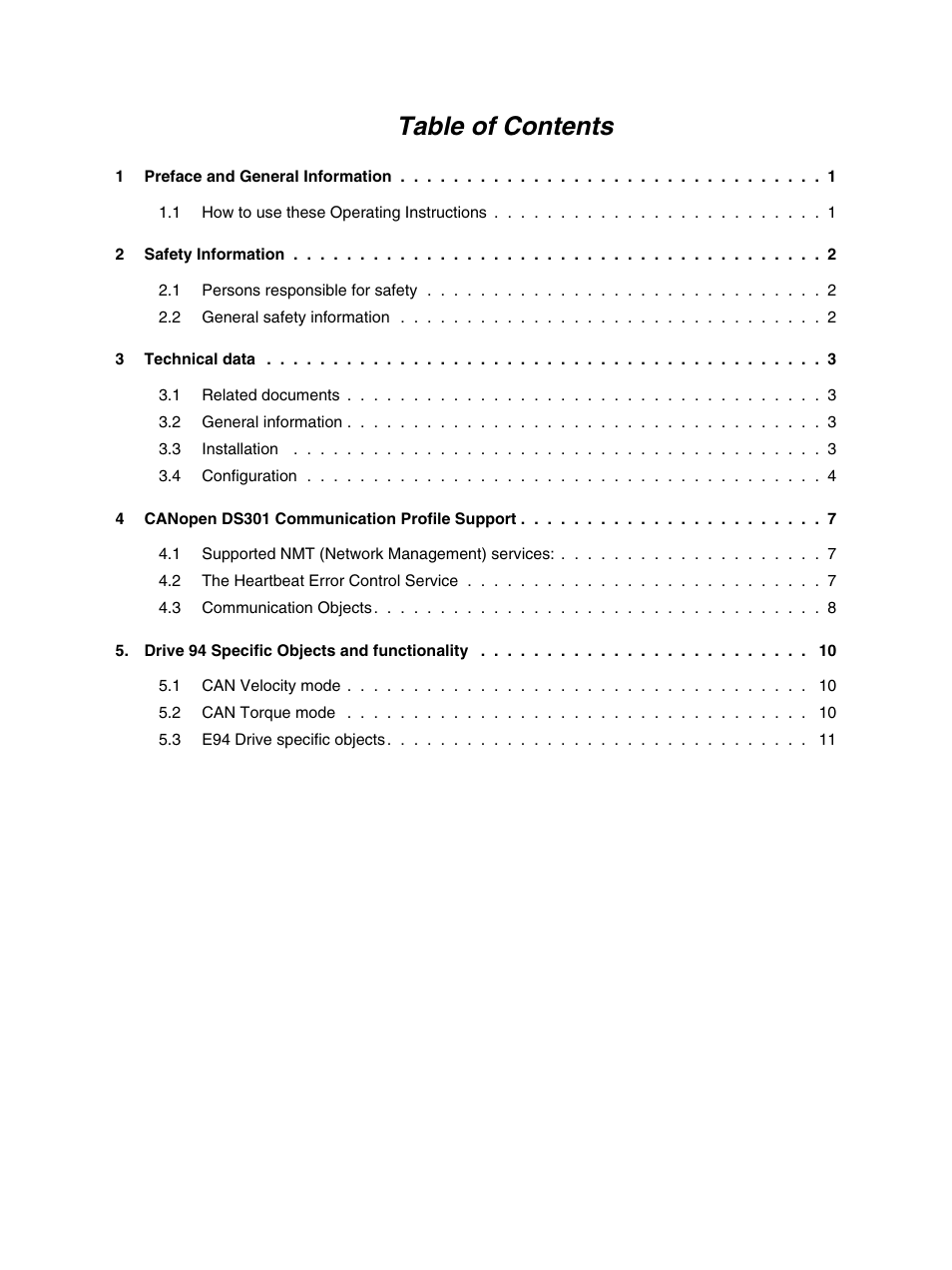 Lenze S94CAN01A User Manual | Page 2 / 16