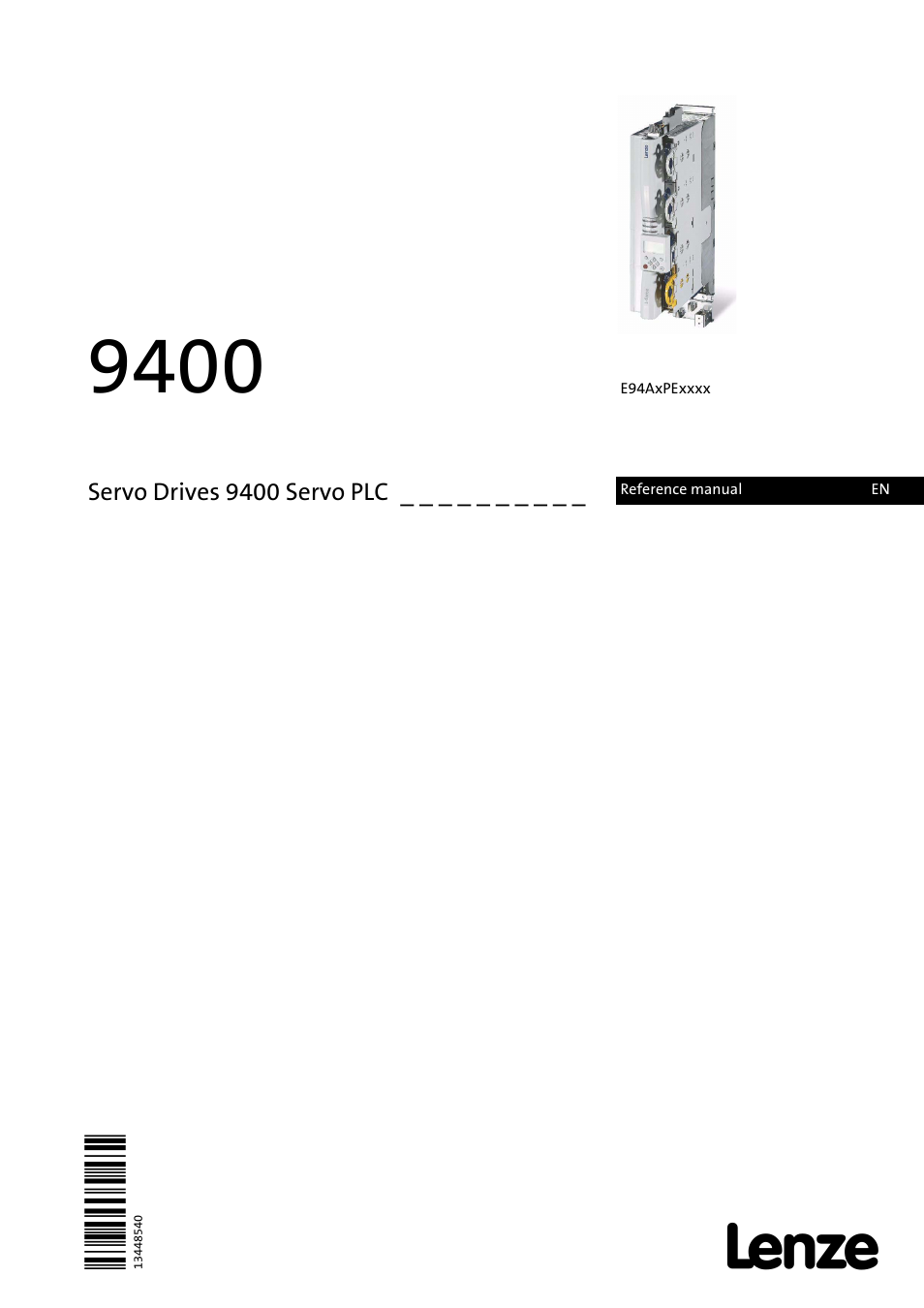 Lenze E94AxPExxxx User Manual | 976 pages