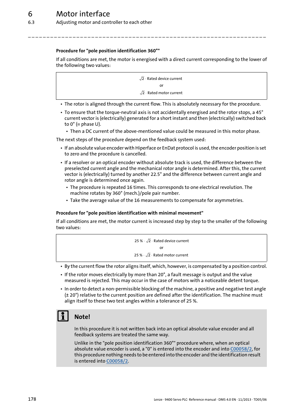 6motor interface | Lenze E94AxPExxxx User Manual | Page 178 / 976