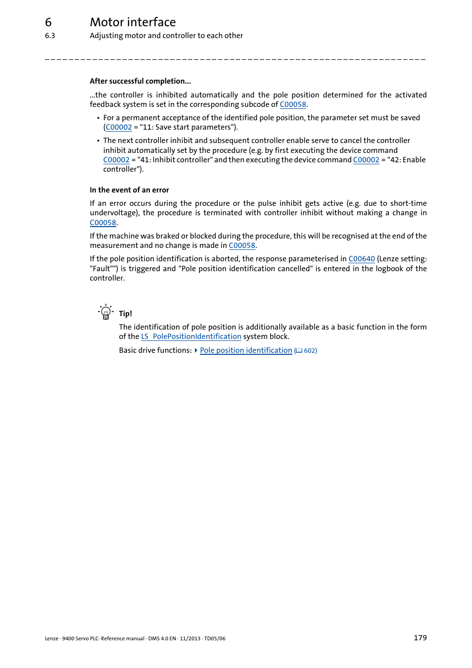 6motor interface | Lenze E94AxPExxxx User Manual | Page 179 / 976