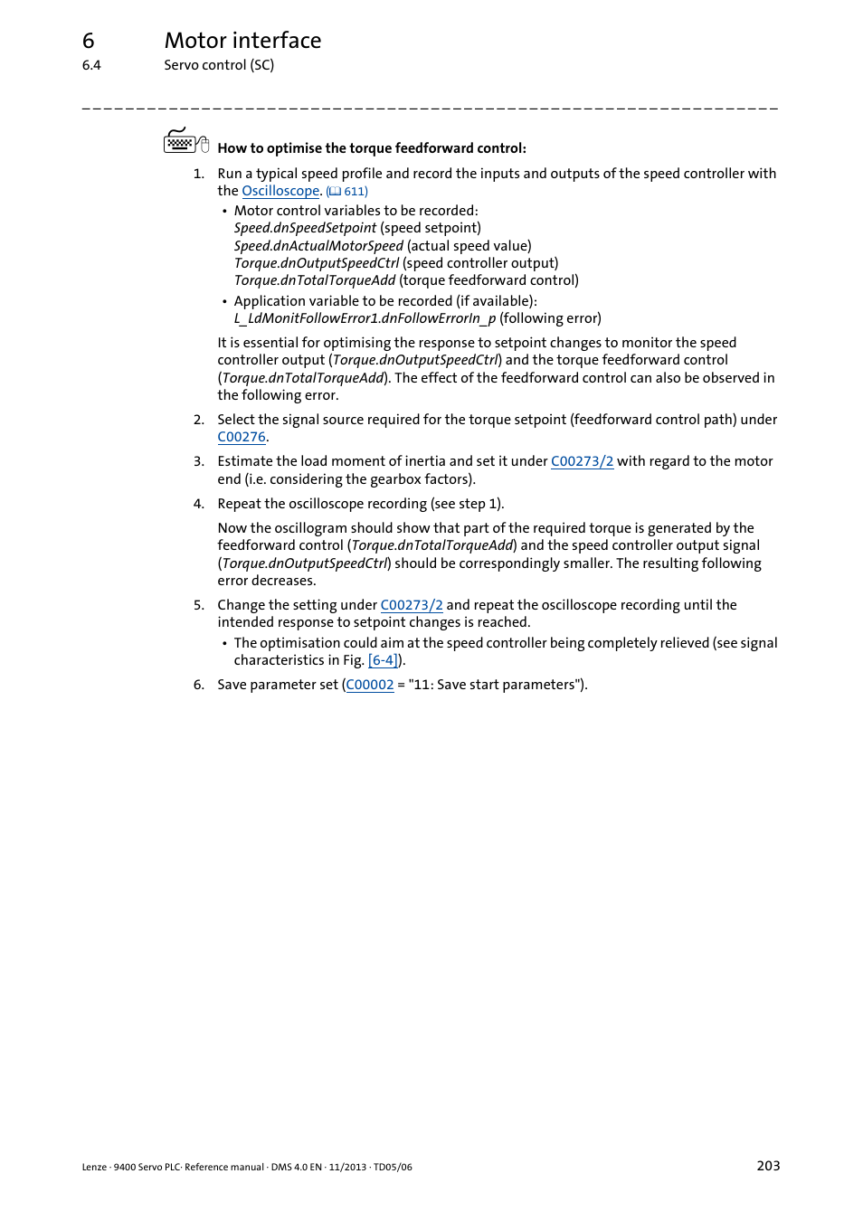 6motor interface | Lenze E94AxPExxxx User Manual | Page 203 / 976