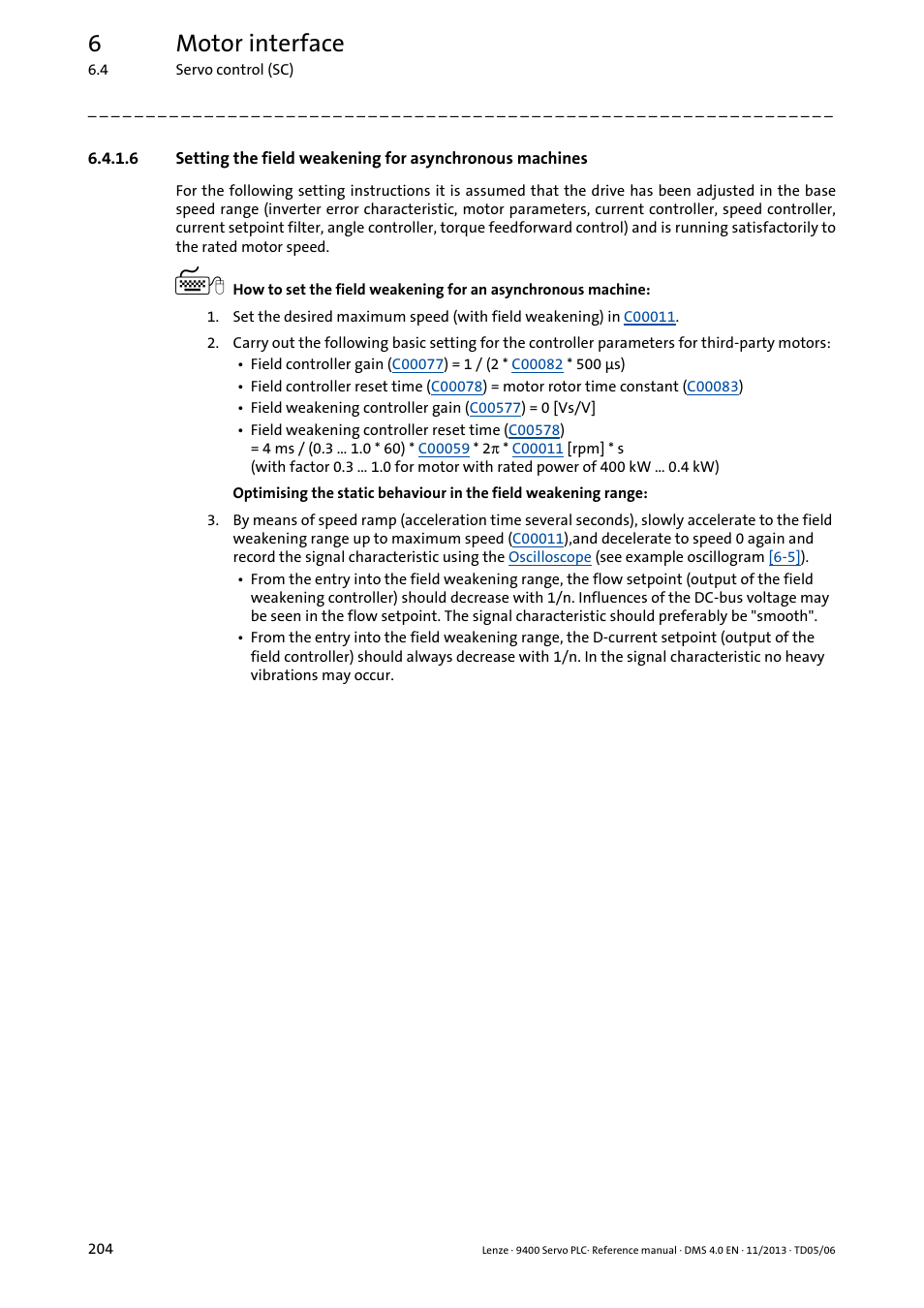 6motor interface | Lenze E94AxPExxxx User Manual | Page 204 / 976