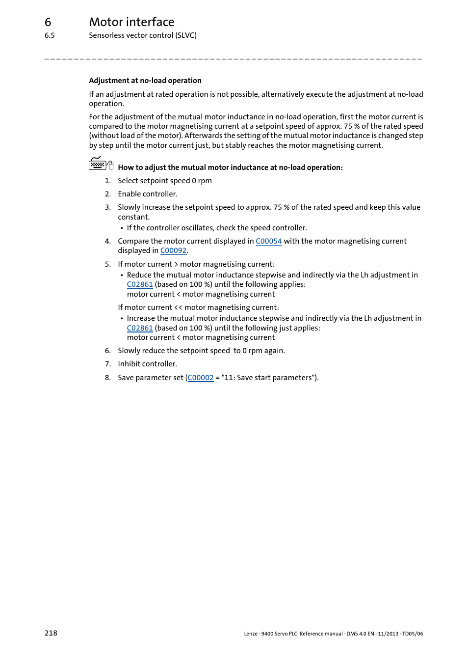 6motor interface | Lenze E94AxPExxxx User Manual | Page 218 / 976