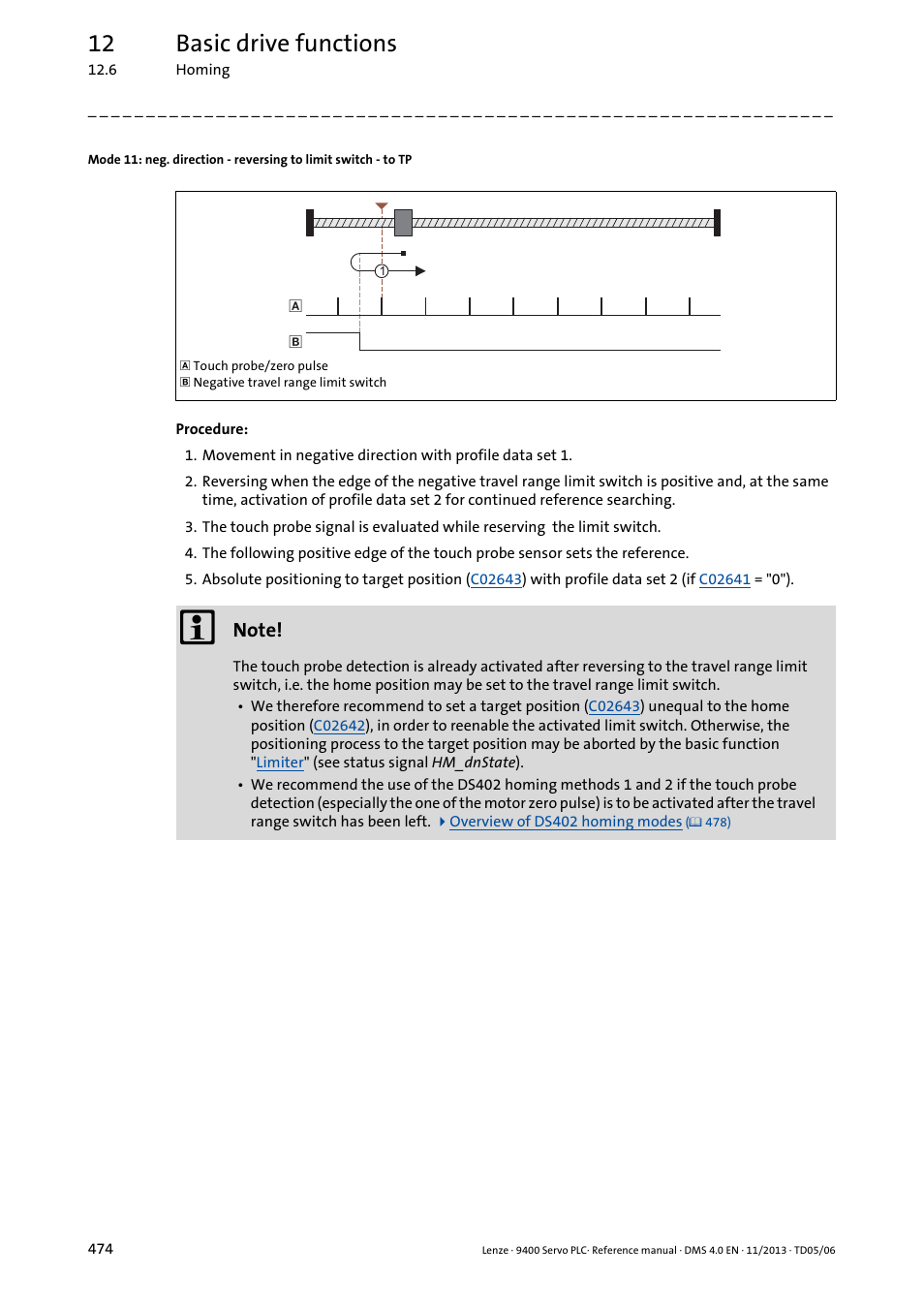 12 basic drive functions | Lenze E94AxPExxxx User Manual | Page 474 / 976