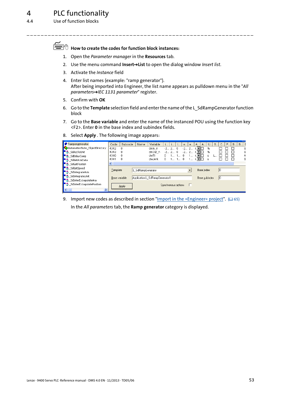 4plc functionality | Lenze E94AxPExxxx User Manual | Page 53 / 976