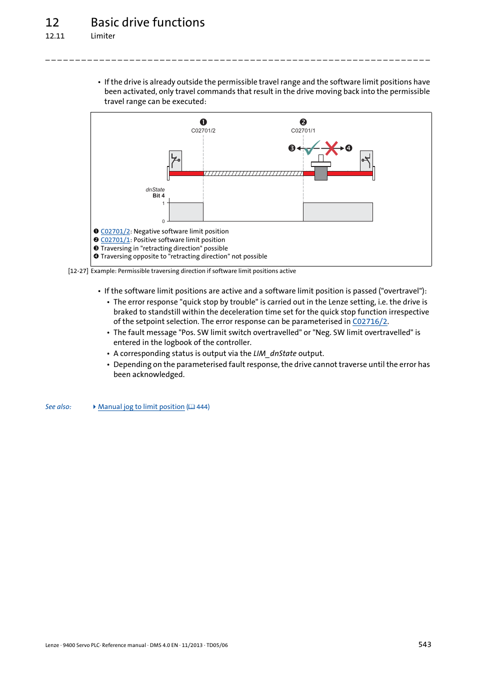 12 basic drive functions | Lenze E94AxPExxxx User Manual | Page 543 / 976