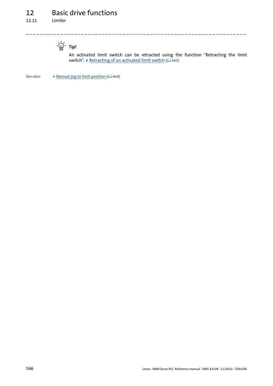 12 basic drive functions | Lenze E94AxPExxxx User Manual | Page 546 / 976