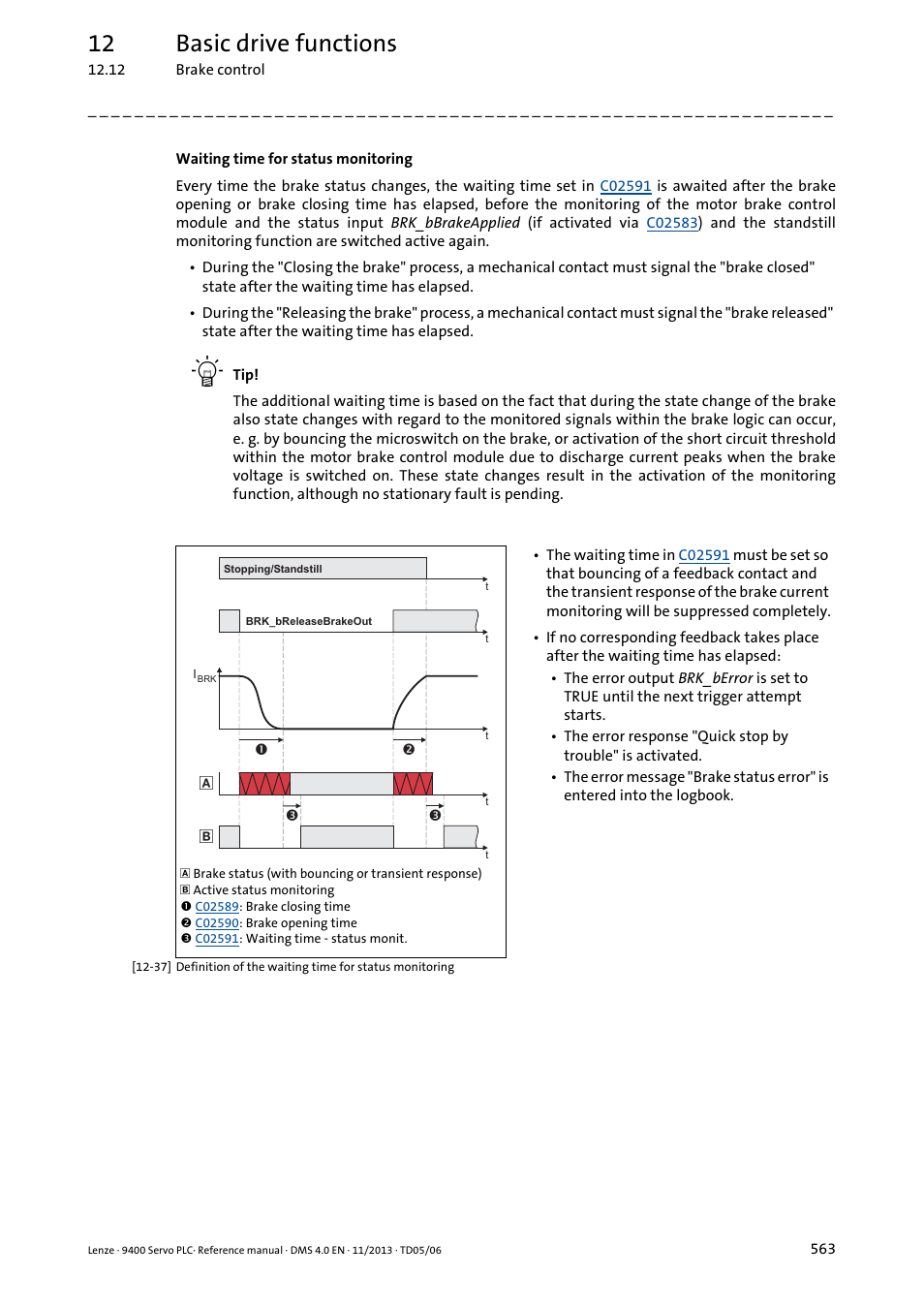 12 basic drive functions | Lenze E94AxPExxxx User Manual | Page 563 / 976