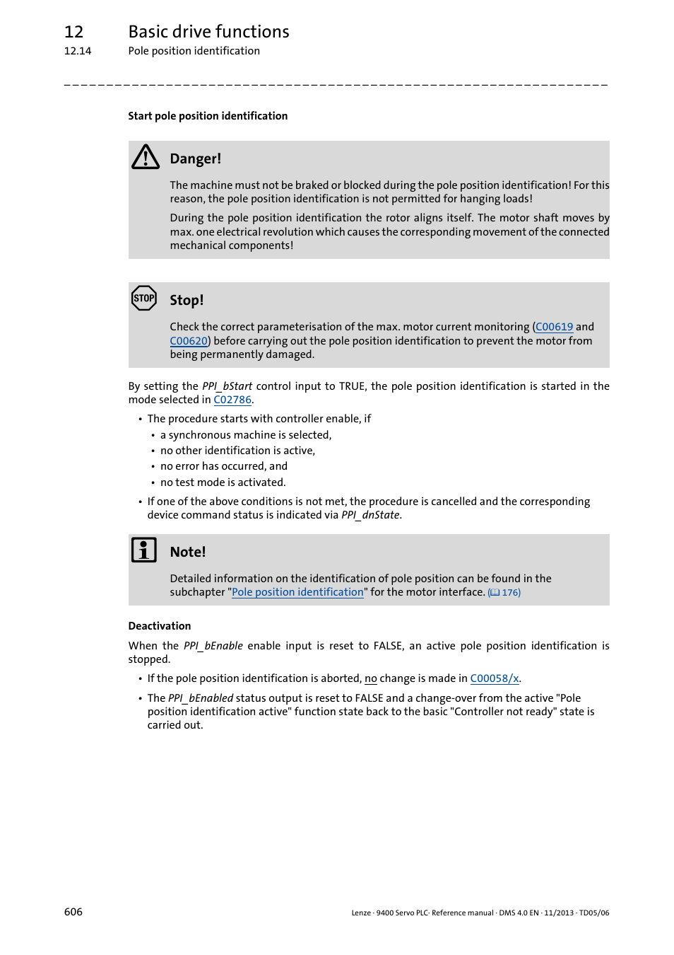 12 basic drive functions | Lenze E94AxPExxxx User Manual | Page 606 / 976
