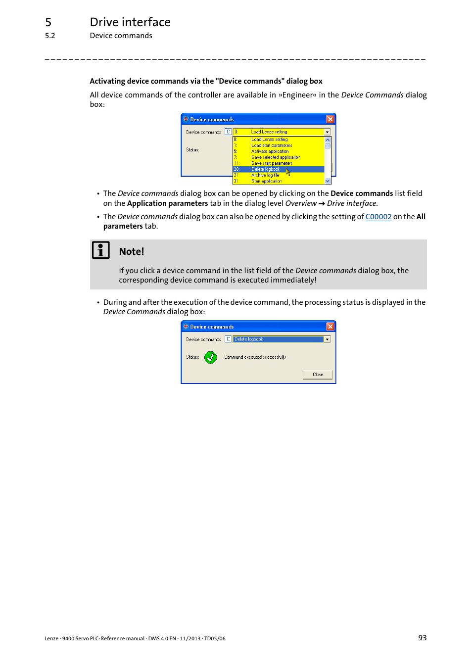 5drive interface | Lenze E94AxPExxxx User Manual | Page 93 / 976
