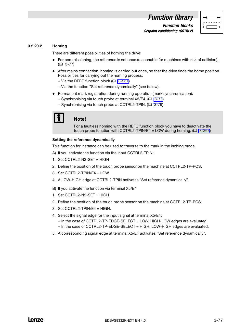 Function library | Lenze EVS9332xK User Manual | Page 105 / 386