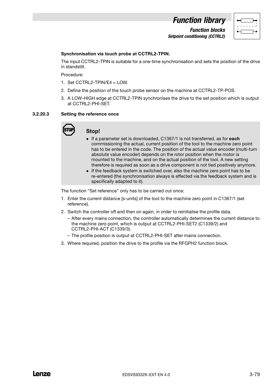 Function library | Lenze EVS9332xK User Manual | Page 107 / 386