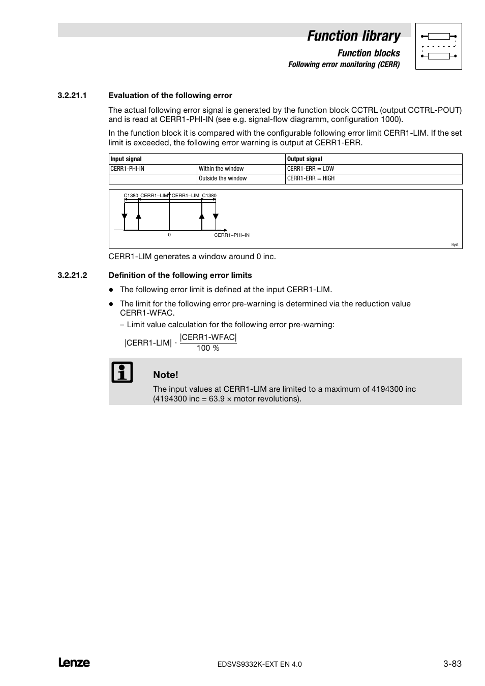 Function library, Function blocks | Lenze EVS9332xK User Manual | Page 111 / 386