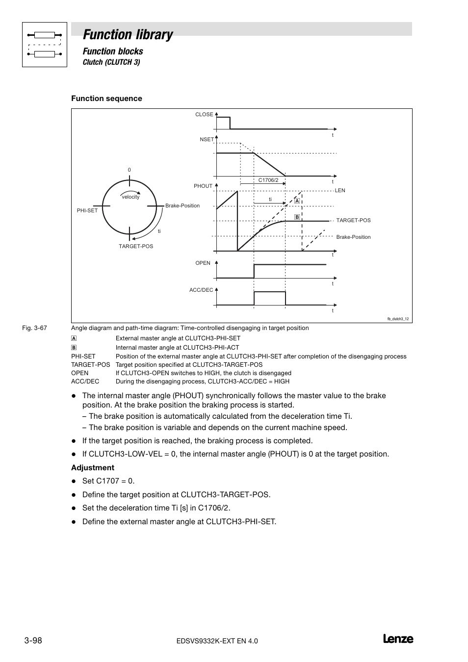 Function library, Function blocks | Lenze EVS9332xK User Manual | Page 126 / 386